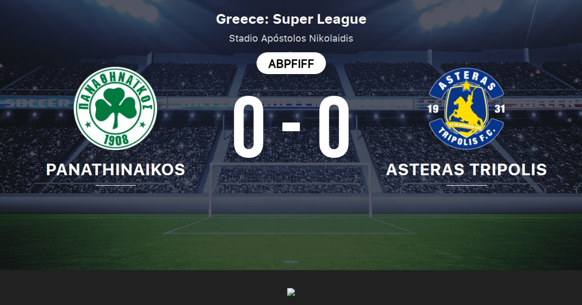 Panathinaikos Vs Asteras Tripolis Live Score Stream Und Head To Head Ergebnisse 03 01 2021 Vorschau Der Partie Panathinaikos Vs Asteras Tripolis Team Anstosszeit Tribuna Com