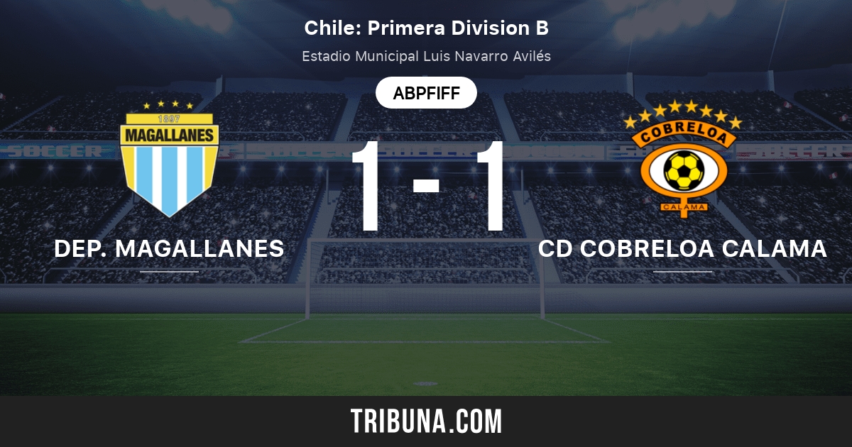 Dep Magallanes Vs Cd Cobreloa Calama Live Score Stream Und Head To Head Ergebnisse 22 12 2020 Vorschau Der Partie Dep Magallanes Vs Cd Cobreloa Calama Team Anstosszeit Tribuna Com