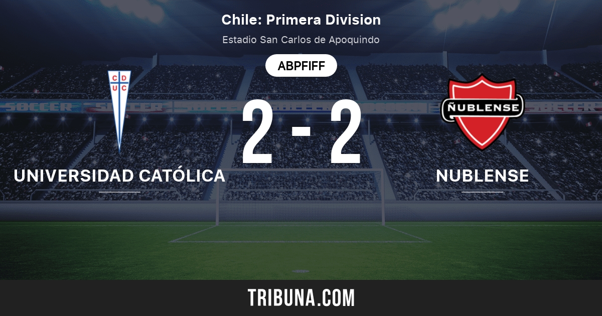 Universidad Catolica Vs Nublense Live Score Stream Und Head To Head Ergebnisse 25 08 2021 Vorschau Der Partie Universidad Catolica Vs Nublense Team Anstosszeit Tribuna Com