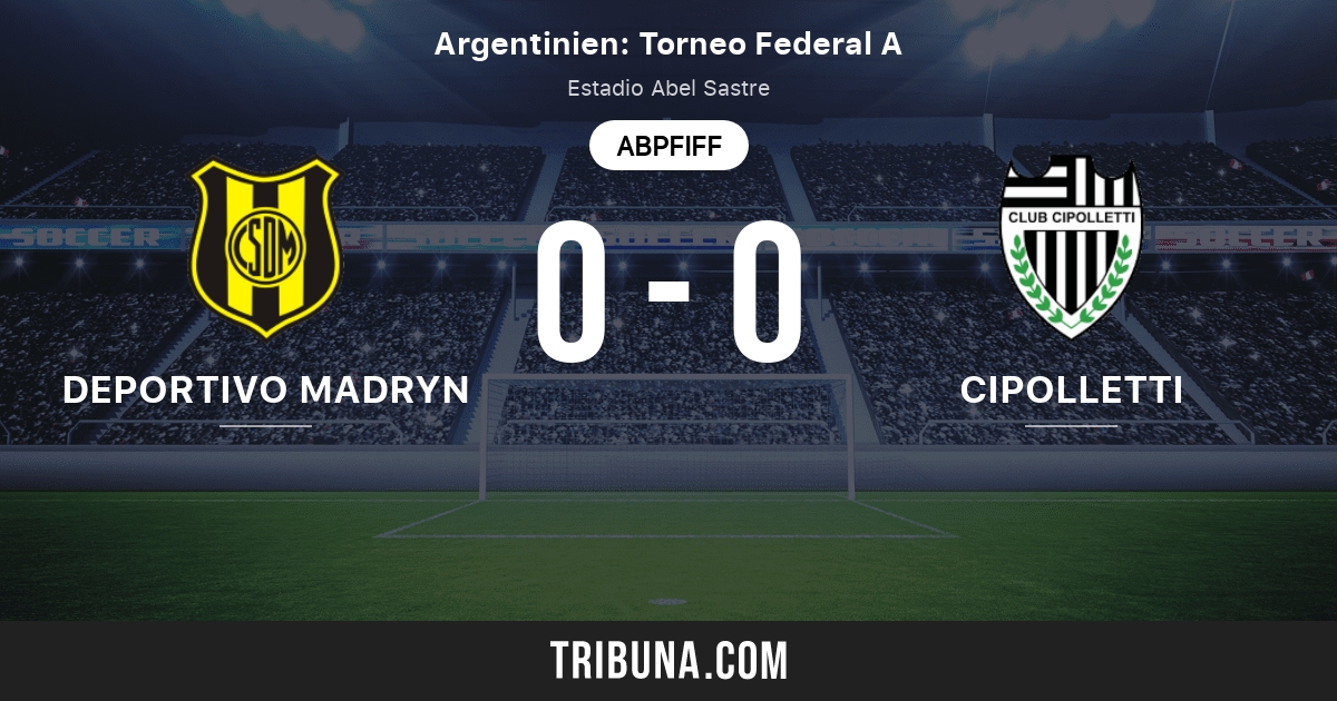 Deportivo Madryn Vs Cipolletti Live Score Stream Und Head To Head Ergebnisse 30 10 2021 Vorschau Der Partie Deportivo Madryn Vs Cipolletti Team Anstosszeit Tribuna Com