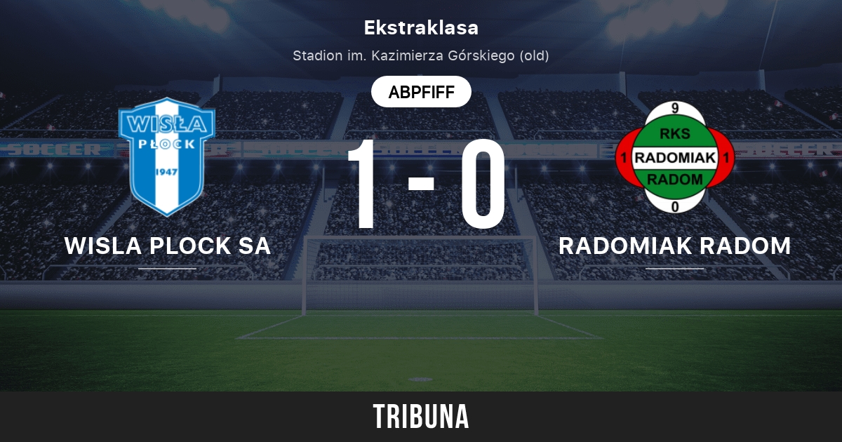 Wisla Plock Sa Vs Rks Radomiak 1910 Sa Radom Live Score Stream Und Head To Head Ergebnisse 09 08 2021 Vorschau Der Partie Wisla Plock Sa Vs Rks Radomiak 1910 Sa Radom Team Anstosszeit Tribuna Com