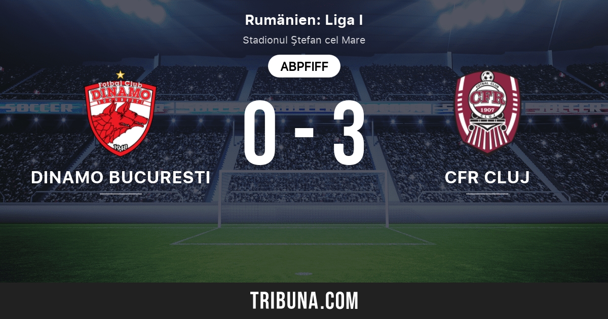 Fc Dinamo Bukarest 1948 Vs Cfr Cluj Live Score Stream Und Head To Head Ergebnisse 07 11 2021 Vorschau Der Partie Fc Dinamo Bukarest 1948 Vs Cfr Cluj Team Anstosszeit Tribuna Com