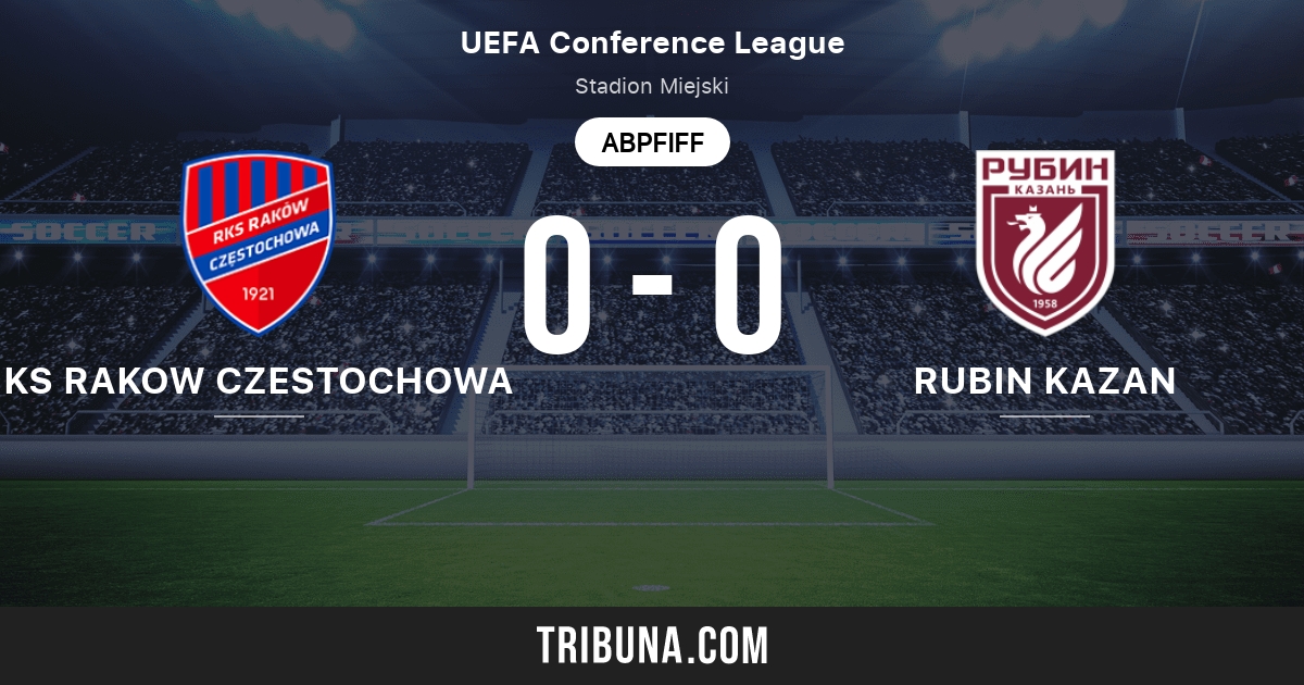 Ks Rakow Czestochowa Vs Fc Rubin Kazan Live Score Stream Und Head To Head Ergebnisse 05 08 2021 Vorschau Der Partie Ks Rakow Czestochowa Vs Fc Rubin Kazan Team Anstosszeit Tribuna Com