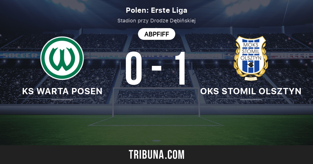 Ks Warta Posen Vs Oks Stomil Olsztyn Head To Head Statistiken Des Spiels 10 11 2018 Tribuna Com