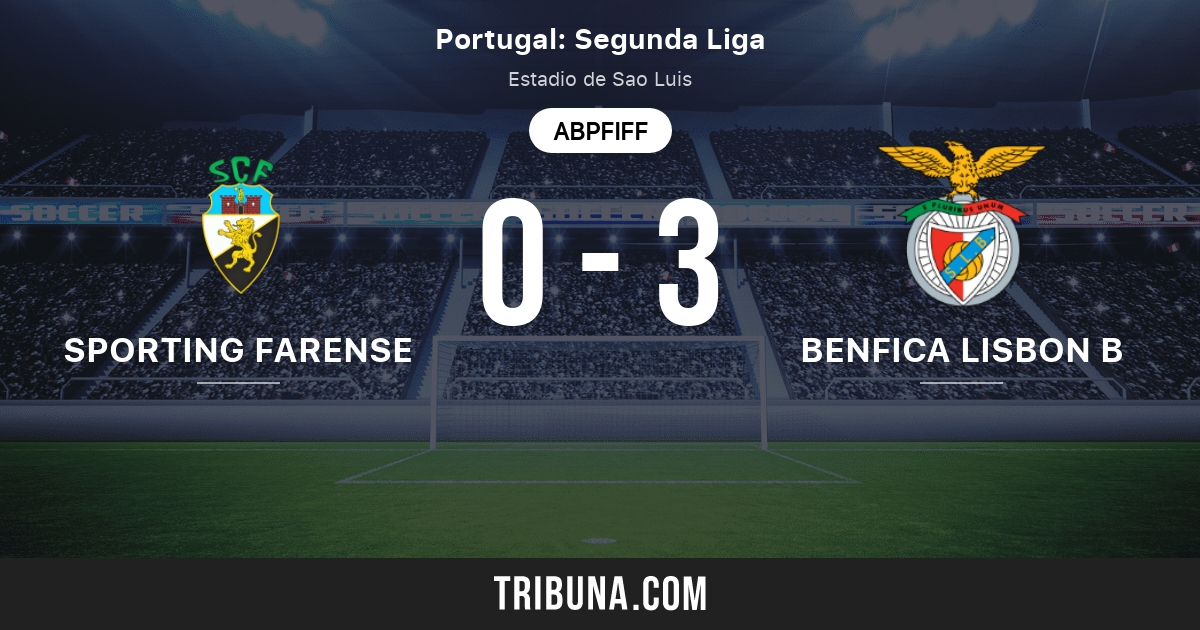 Sporting Farense Vs Benfica Lisbon B Live Score Stream Und Head To Head Ergebnisse 05 01 2020 Vorschau Der Partie Sporting Farense Vs Benfica Lisbon B Team Anstosszeit Tribuna Com