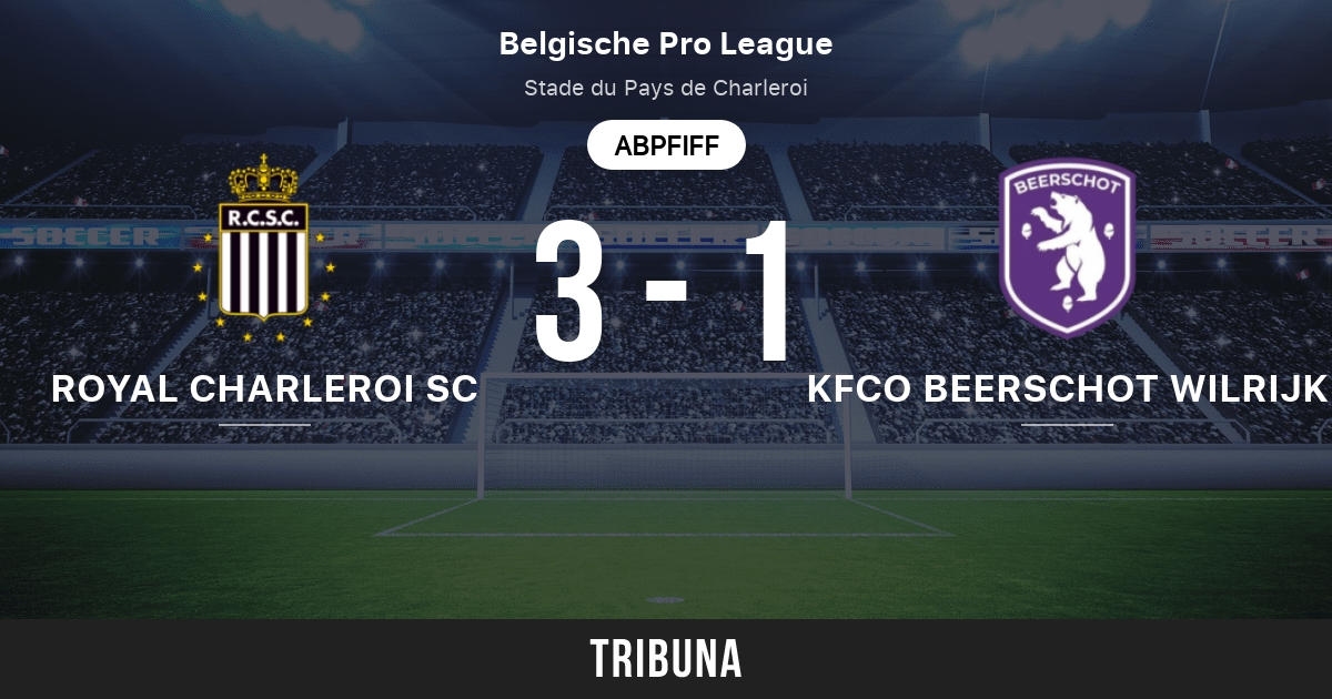 Royal Charleroi Sc Vs Kfco Beerschot Wilrijk Live Score Stream Und Head To Head Ergebnisse 18 09 2020 Vorschau Der Partie Royal Charleroi Sc Vs Kfco Beerschot Wilrijk Team Anstosszeit Tribuna Com