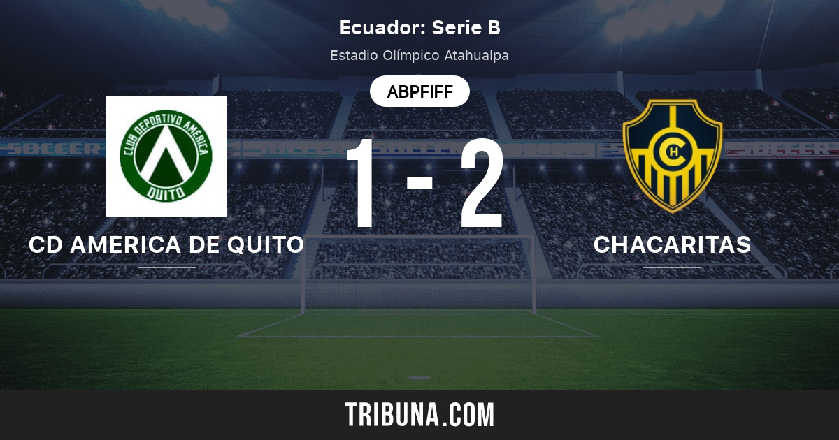 Cd America De Quito Vs Chacaritas Fc Live Score Stream Und Head To Head Ergebnisse 21 09 2020 Vorschau Der Partie Cd America De Quito Vs Chacaritas Fc Team Anstosszeit Tribuna Com