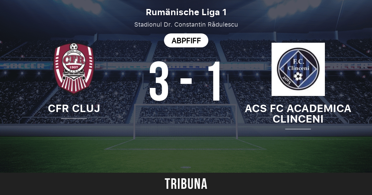 Cfr Cluj Vs Acs Fc Academica Clinceni Live Score Stream Und Head To Head Ergebnisse 14 01 2021 Vorschau Der Partie Cfr Cluj Vs Acs Fc Academica Clinceni Team Anstosszeit Tribuna Com