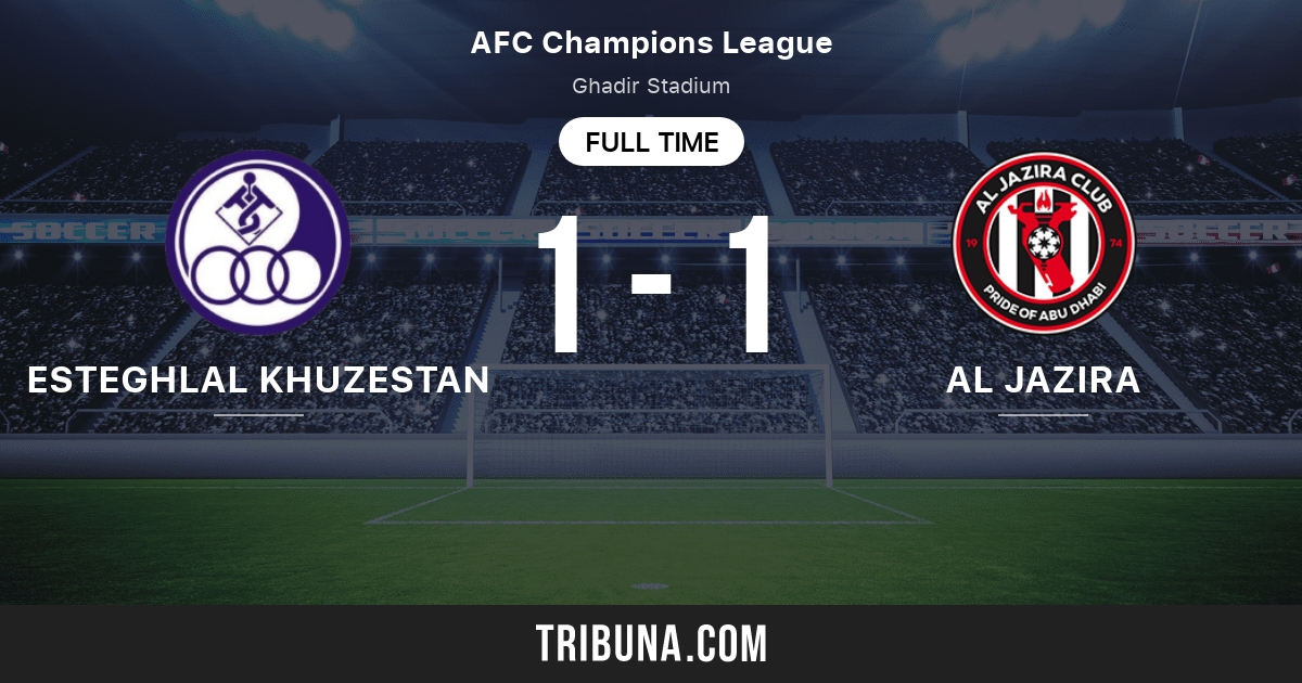 Esteghlal Khuzestan FC vs AL Jazira Abu Dhabi Match des statistiques face à face 5/9/2017 Esteghlal Khuzestan FC vs AL Jazira Abu Dhabi Match des statistiques face à face 5/9/2017