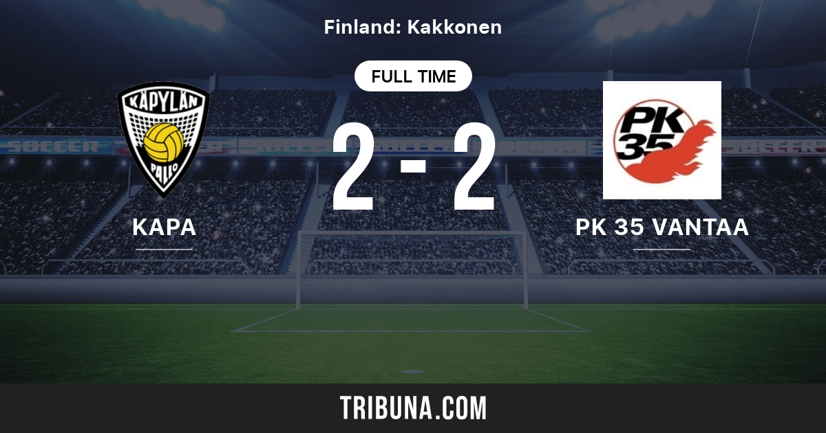 Kapa Vs Pk 35 Vantaa Live Score Stream And H2h Results 08 24 02 Preview Match Kapa Vs Pk 35 Vantaa Team Start Time Tribuna Com