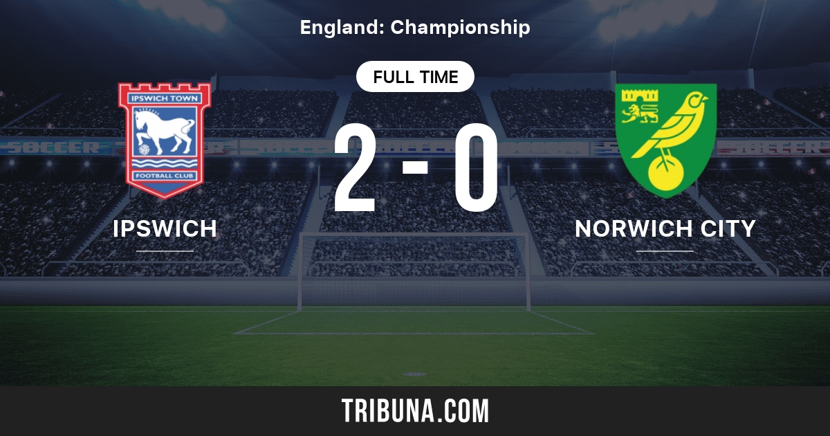 Ipswich Town vs Norwich City Score en direct, Stream et résultats H2H