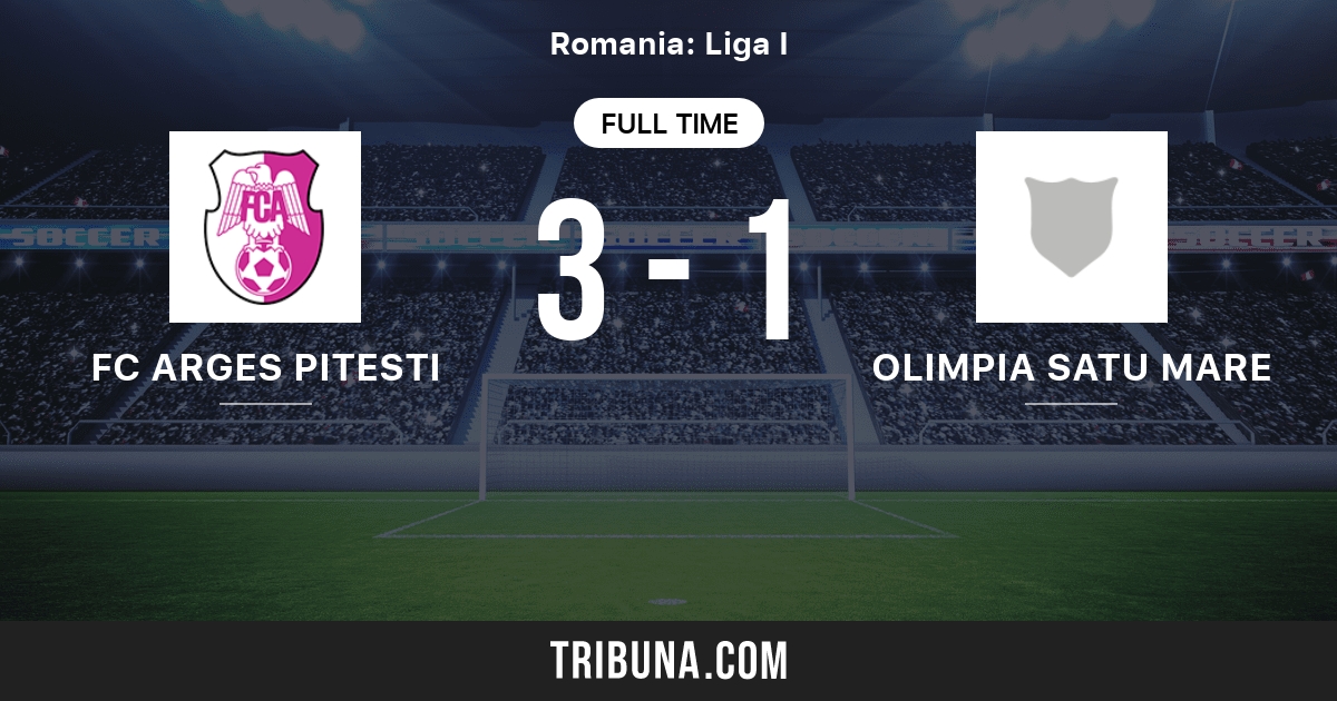Fc Arges Pitesti Vs Olimpia Satu Mare Live Score Stream And H2h Results 05 12 1999 Preview Match Fc Arges Pitesti Vs Olimpia Satu Mare Team Start Time Tribuna Com