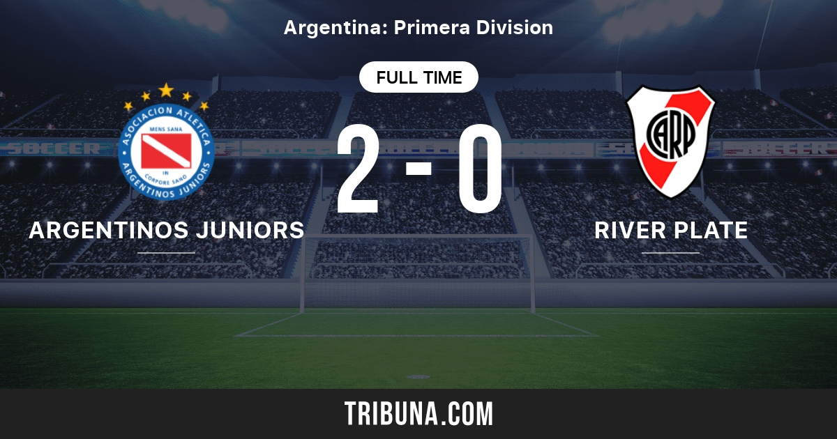 Argentinos Juniors vs River Plate estadísticas del enfrentamiento directo 9/26/1999.