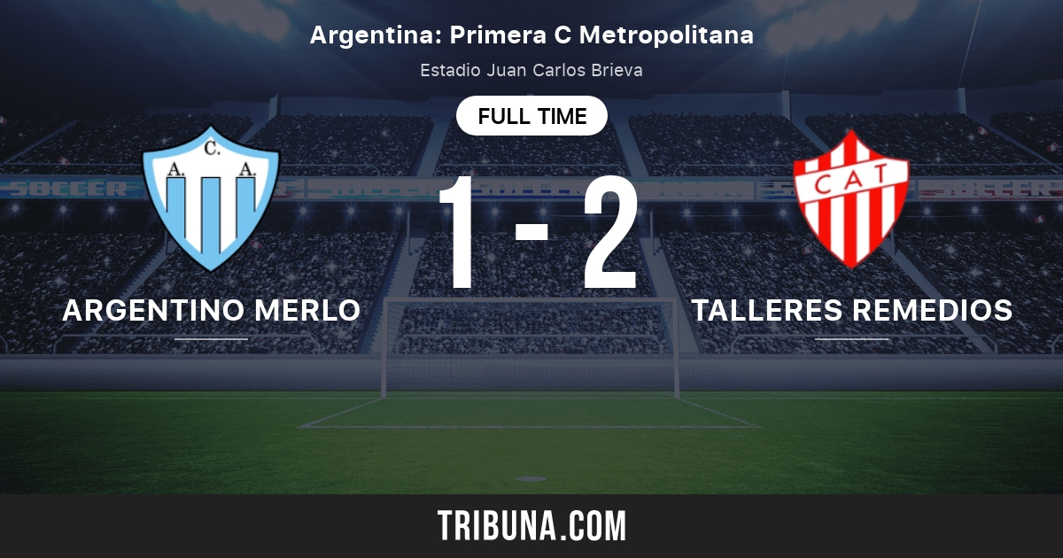 Talleres Remedios vs Argentino Merlo: Marcador en vivo