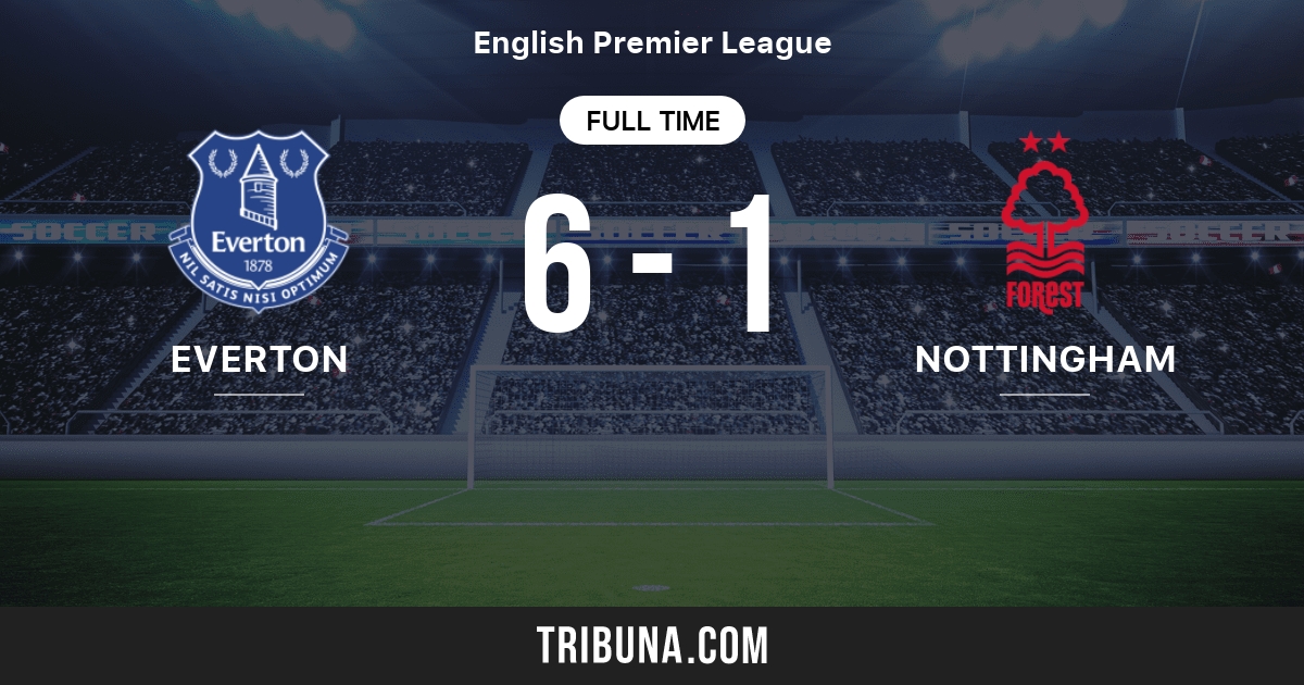 Everton vs Nottingham estadísticas del enfrentamiento directo 3/14