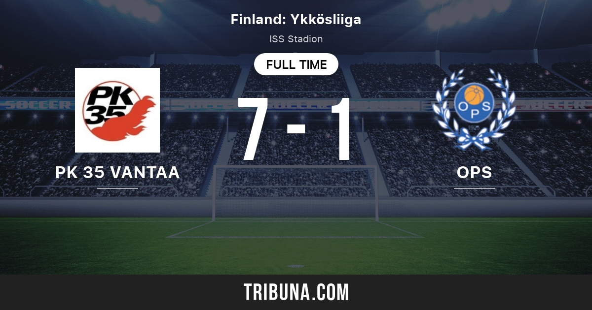 Pk 35 Vantaa Vs Ops Live Score Stream And H2h Results 8 31 13 Preview Match Pk 35 Vantaa Vs Ops Team Start Time Tribuna Com