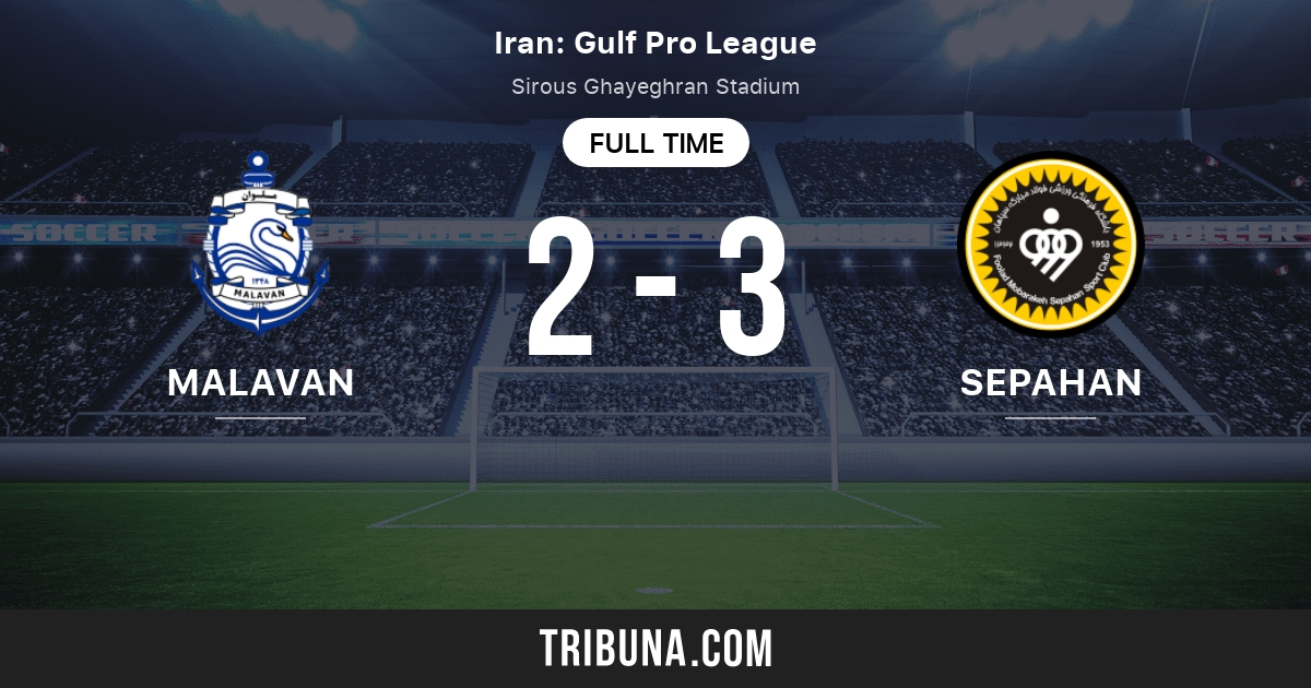 Sepahan S.C. vs Malavan Bandar Anzali FC live score, H2H and