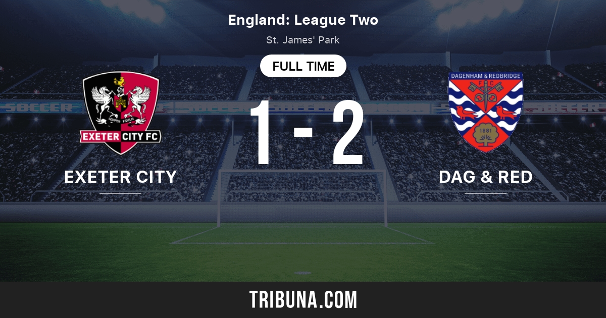 Exeter City vs Dagenham & Redbridge Score en direct, Stream et
