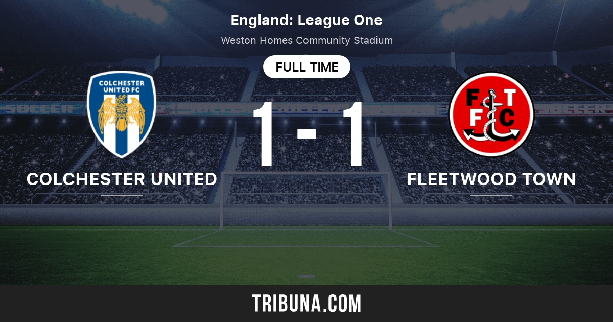 Colchester United vs Fleetwood Town Live Score, Stream and H2H results