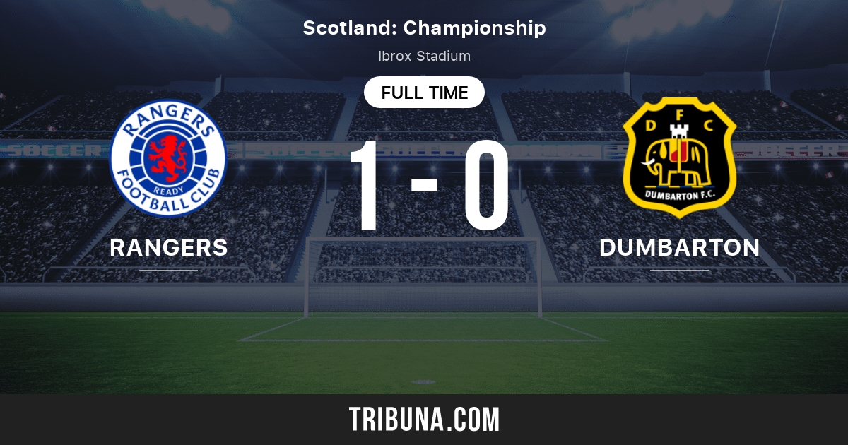Rangers vs Dumbarton FC Standings in Scotland. Championship 4/5/2016