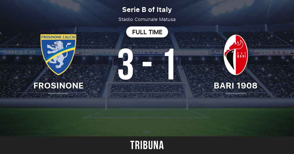 Frosinone vs Bari 1908: Live Score, Stream and H2H results 10/16/2016.  Preview match Frosinone vs Bari 1908, team, start time. Tribuna.com