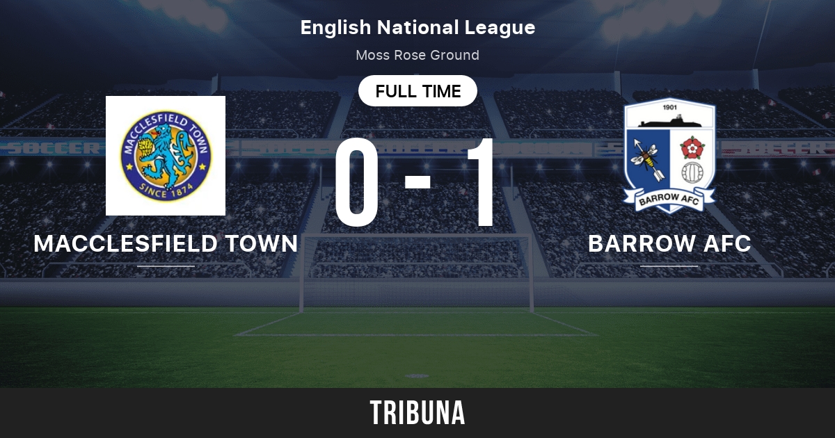 Macclesfield Town vs Barrow AFC Score en direct Stream et