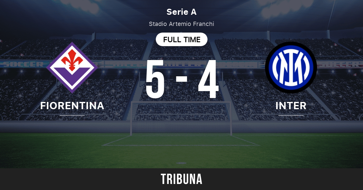 Fiorentina vs Inter Milan: Head to Head statistics match - 10/22/2022.  Tribuna.com