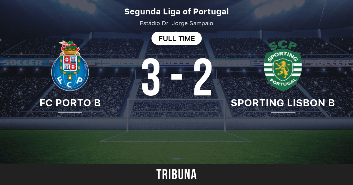 Sporting Lisbon B vs FC Porto B: Live Score, Stream and H2H results  12/2/2017. Preview match Sporting Lisbon B vs FC Porto B, team, start time.  Tribuna.com
