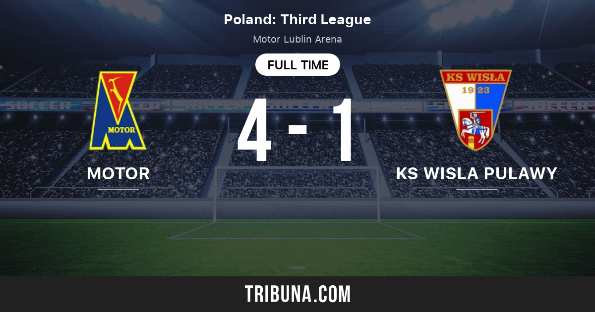 Motor Lublin Vs Ks Wisla Pulawy Live Score Stream And H2h Results 9 18 22 Preview Match Motor Lublin Vs Ks Wisla Pulawy Team Start Time Tribuna Com