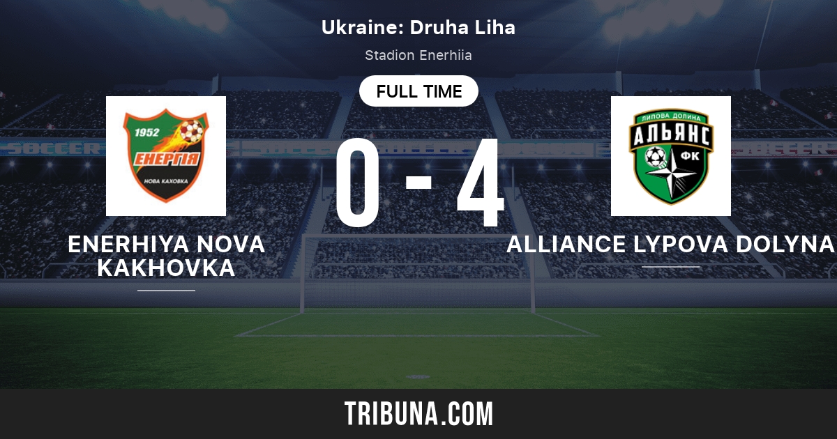 Enerhiya Nova Kakhovka vs Alliance Lypova Dolyna Head to Head