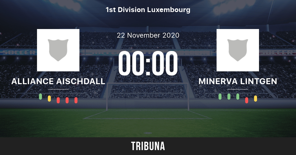 Alliance Aischdall vs Minerva Lintgen: Score en direct, Stream et résultats  H2H 11/21/2020. Avant-match Alliance Aischdall vs Minerva Lintgen, équipe,  heure de début. Tribuna.com