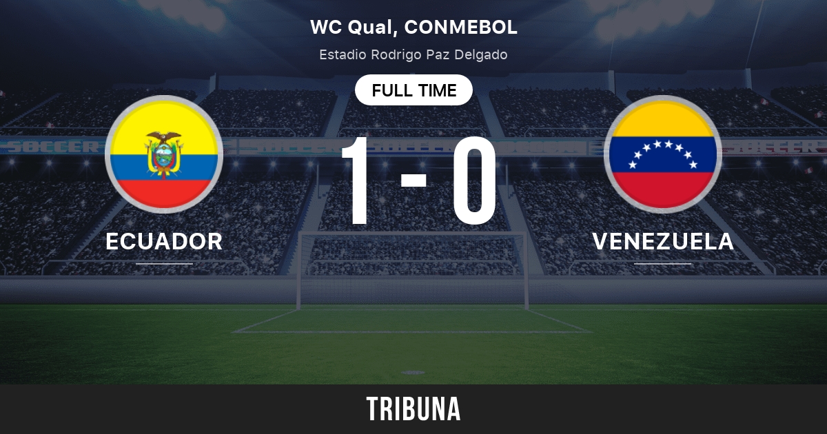 Ecuador vs Venezuela Live Score, Stream and H2H results 11/11/2021