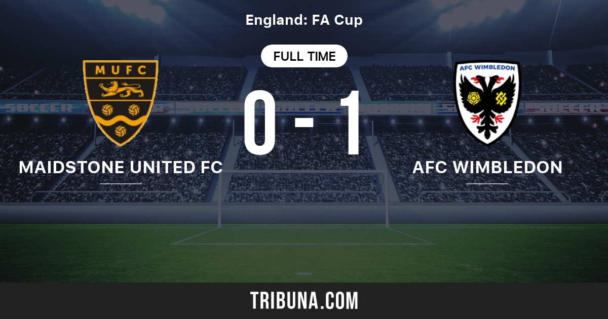 Maidstone United FC vs AFC Wimbledon Standings in FA Cup 10/25/2008