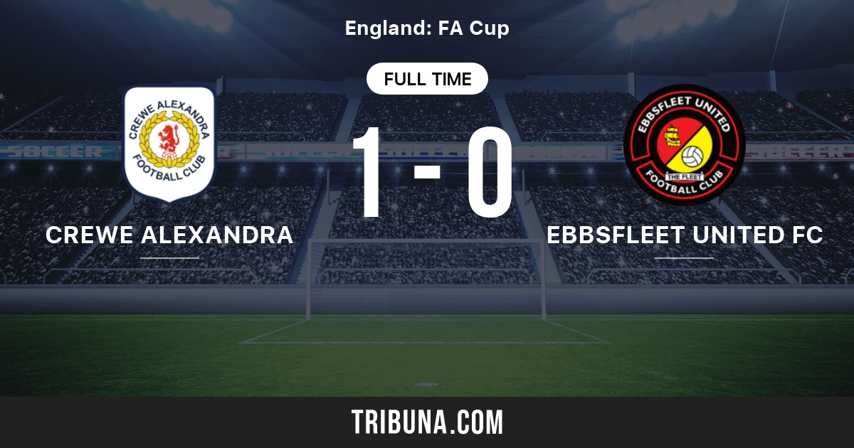 Crewe Alexandra vs Ebbsfleet United FC Live Score, Stream and H2H
