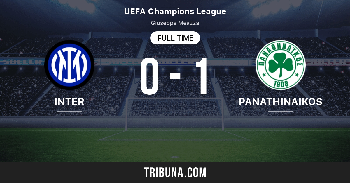 Inter Milan vs Panathinaikos Standings in