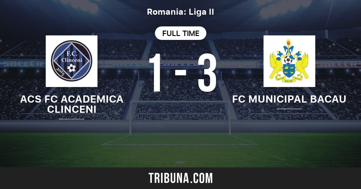 Acs FC Academica Clinceni gegen FC Municipal Bacau Liga 2, LiveScore