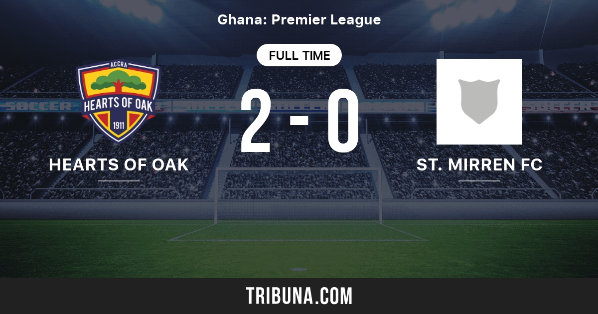 Hearts of Oak vs St. Mirren FC: Standings in Ghana. Premier League - 07/19/2009