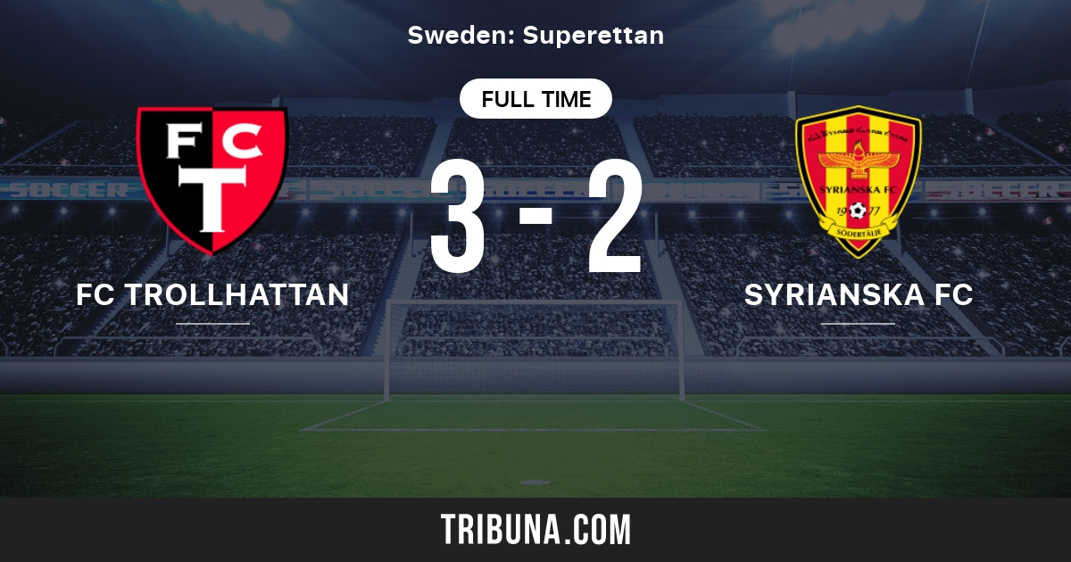 Fc Trollhattan Vs Syrianska Fc Live Score Stream And H2h Results 08 09 09 Preview Match Fc Trollhattan Vs Syrianska Fc Team Start Time Tribuna Com Fc Trollhattan Vs Syrianska Fc Live Score Stream And H2h Results 08 09 09 Preview Match Fc Trollhattan Vs Syrianska Fc Team Start Time Tribuna Com