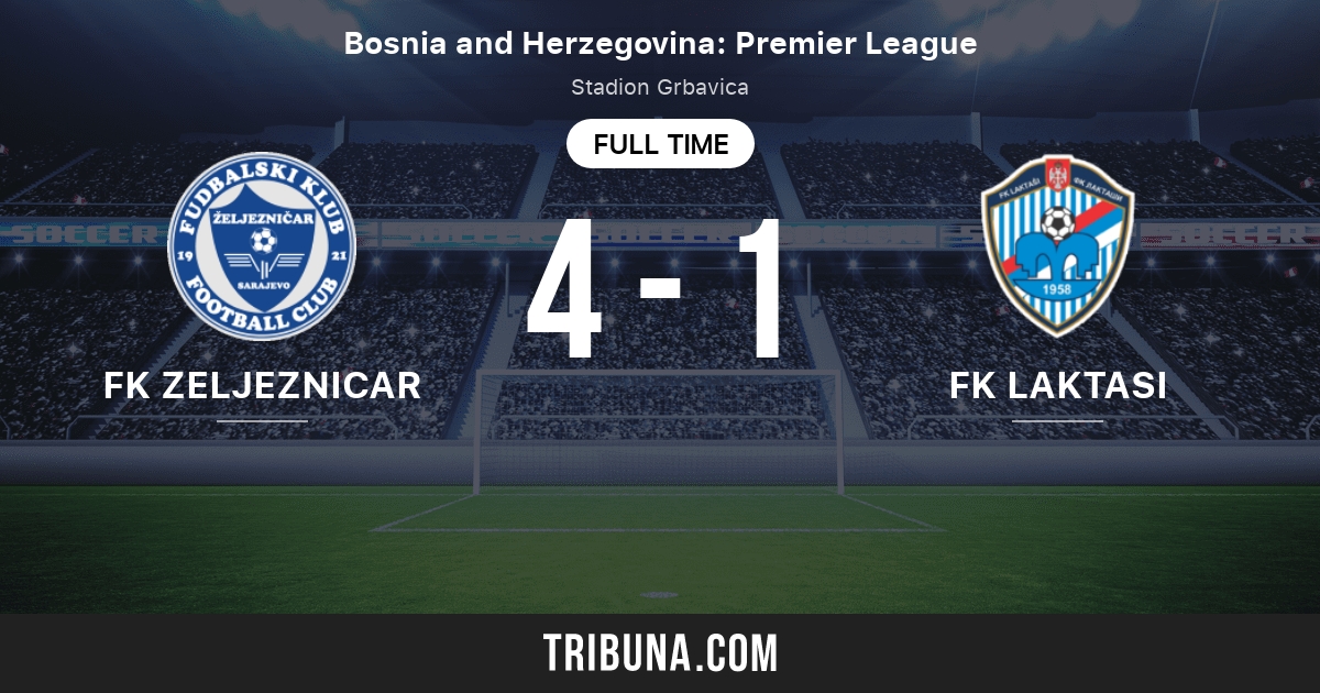 FK Zeljeznicar vs FK Laktasi Standings in Premier League of Bosnia and