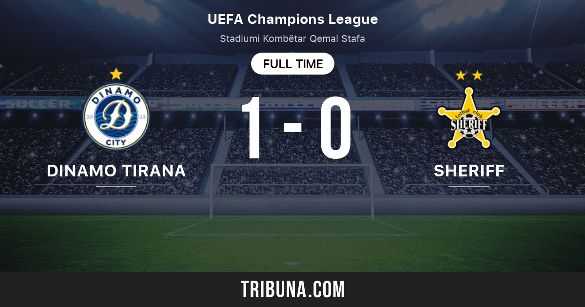 Dinamo Tirana gegen FC Sheriff Tiraspol Statistiken UEFA Champions
