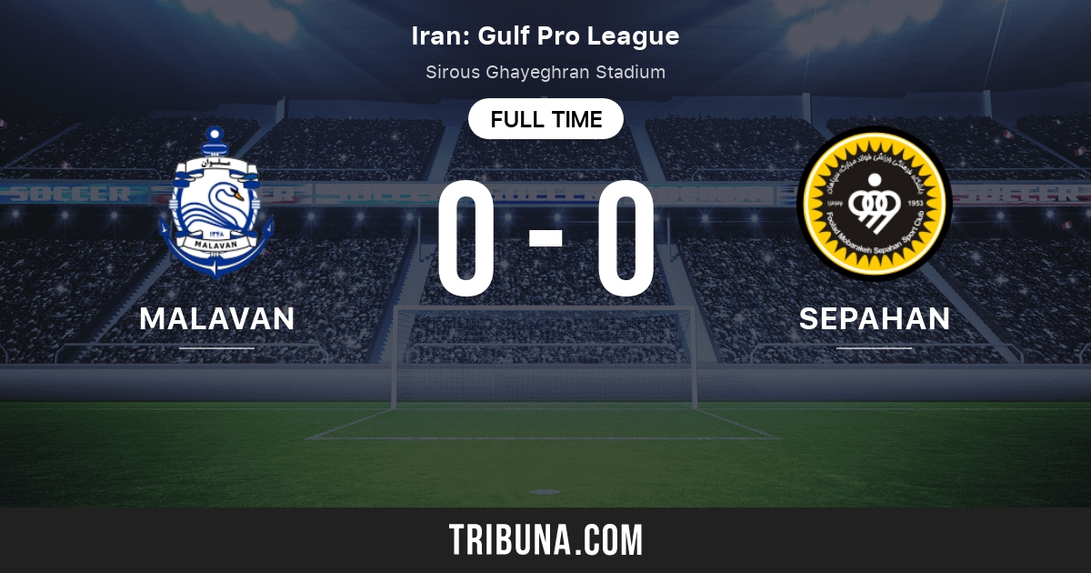 Sepahan S.C. - Malavan Bandar Anzali FC placar ao vivo, H2H e escalações