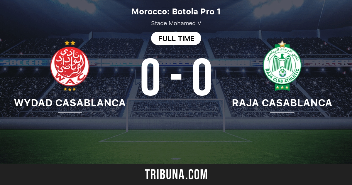 Wydad Casablanca Vs Rca Raja Casablanca Athletic Live Score Stream And H2h Results 12 31 11 Preview Match Wydad Casablanca Vs Rca Raja Casablanca Athletic Team Start Time Tribuna Com