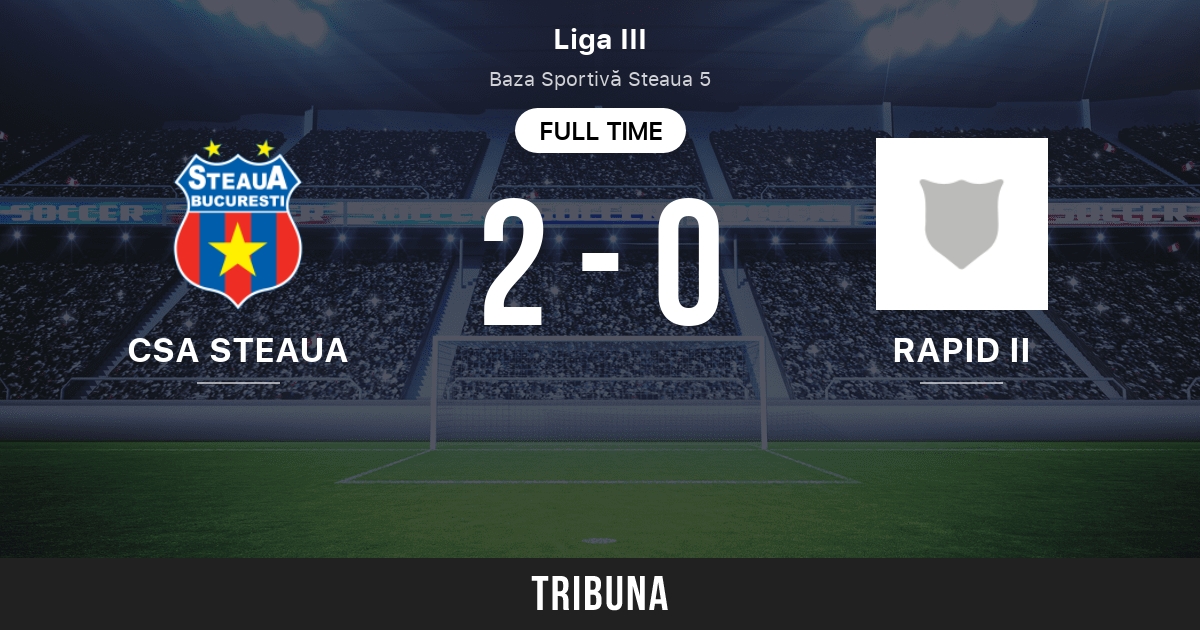 CSA Steaua Bucureşti vs Rapid II: Live Score, Stream and H2H results  4/17/2021. Preview match CSA Steaua Bucureşti vs Rapid II, team, start  time.