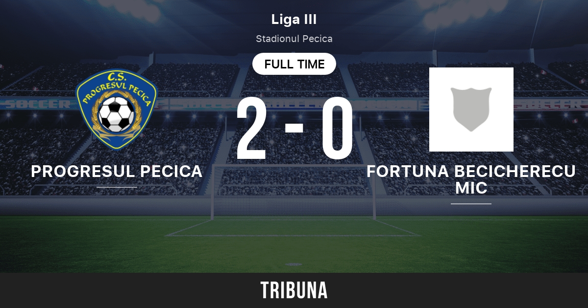 Progresul Pecica vs Fortuna Becicherecu Mic: Live Score, Stream and H2H  results 4/30/2021. Preview match Progresul Pecica vs Fortuna Becicherecu  Mic, team, start time. Tribuna.com