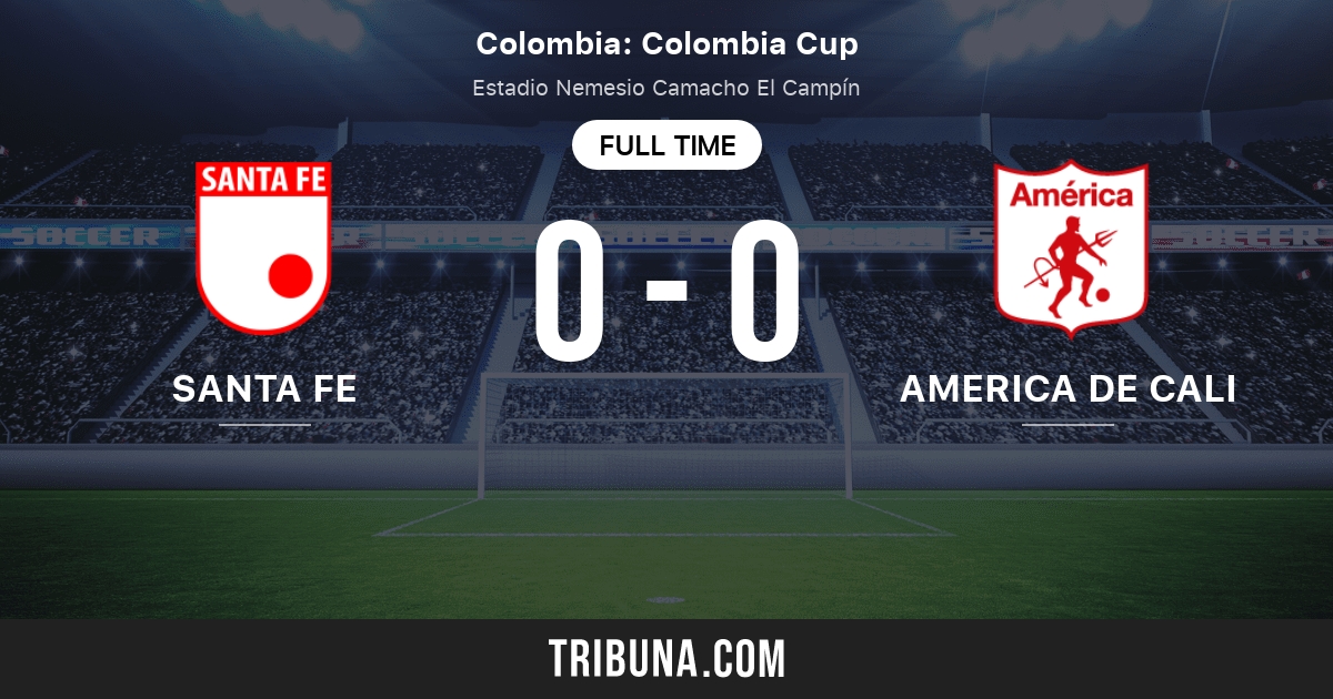Santa Fe Vs America De Cali Live Score Stream And H2h Results 11 19 2020 Preview Match Santa Fe Vs America De Cali Team Start Time Tribuna Com