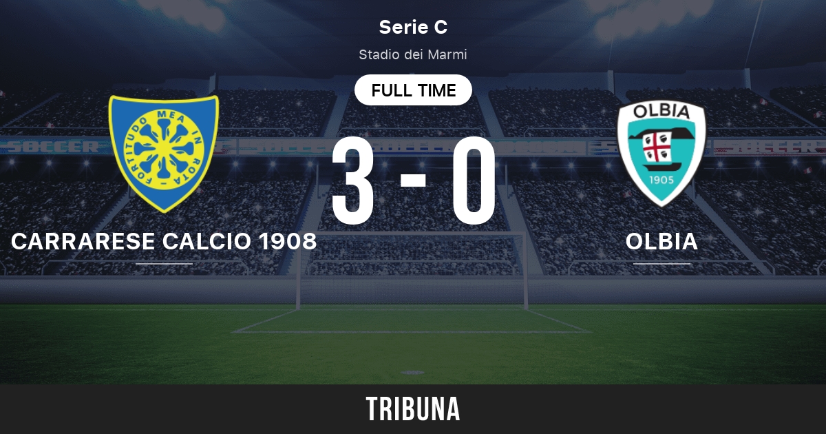 Carrarese Calcio 1908 vs Olbia: Live Score, Stream and H2H results  3/15/2022. Preview match Carrarese Calcio 1908 vs Olbia, team, start time.  Tribuna.com
