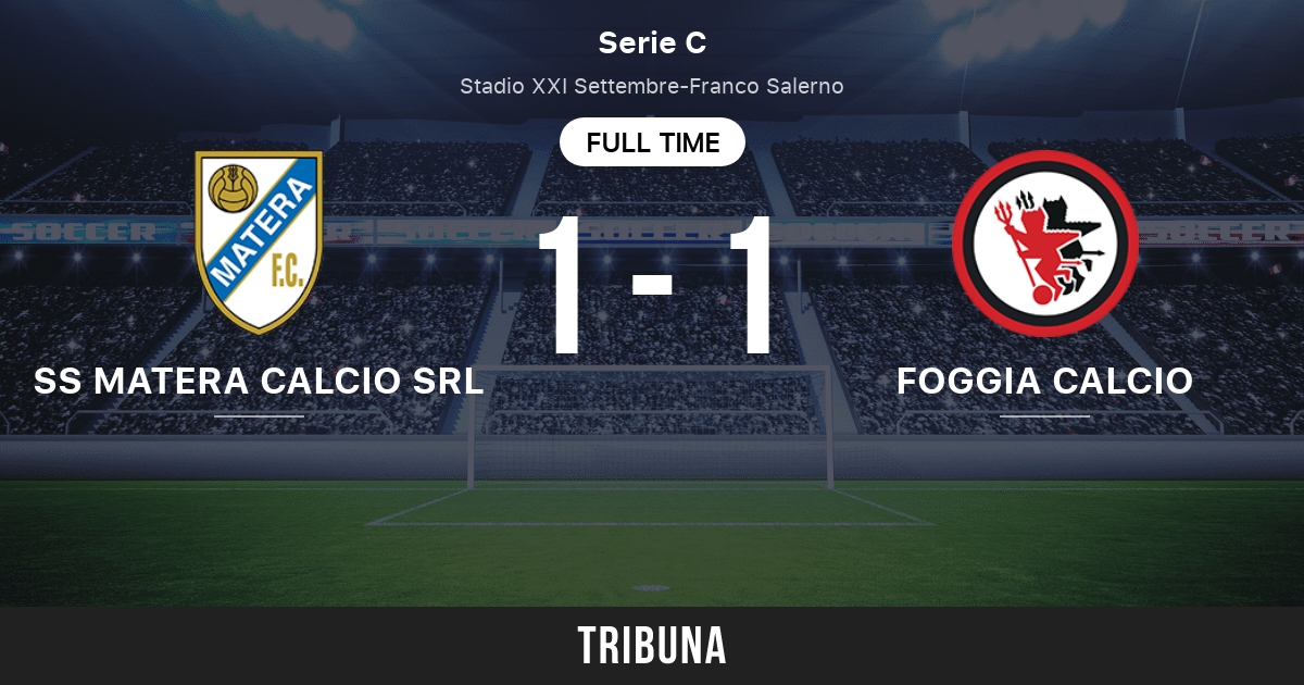 Matera Calcio vs Foggia Calcio: Score en direct, Stream et résultats H2H  10/3/2015. Avant-match Matera Calcio vs Foggia Calcio, équipe, heure de  début. Tribuna.com