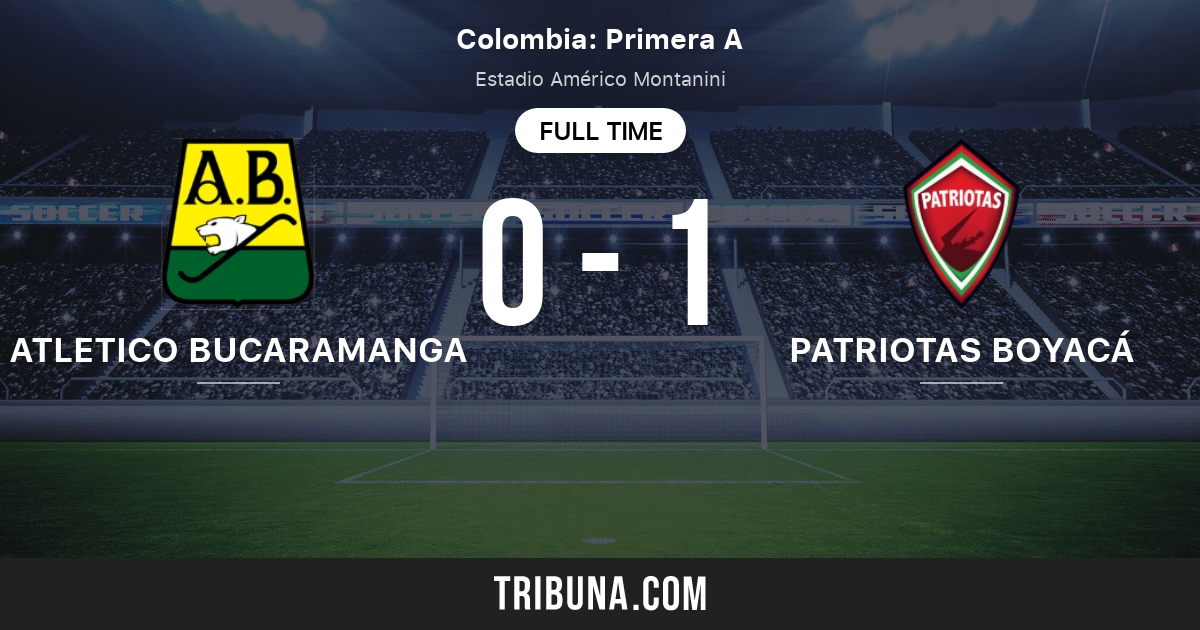 Atletico Bucaramanga Vs Patriotas Boyaca Live Score Stream And H2h Results 04 05 2021 Preview Match Atletico Bucaramanga Vs Patriotas Boyaca Team Start Time Tribuna Com