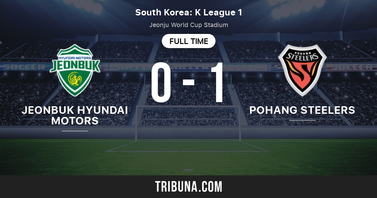 Jeonbuk Hyundai Vs Pohang Steelers Fc Standings In South Korea K League 1 09 01 2021