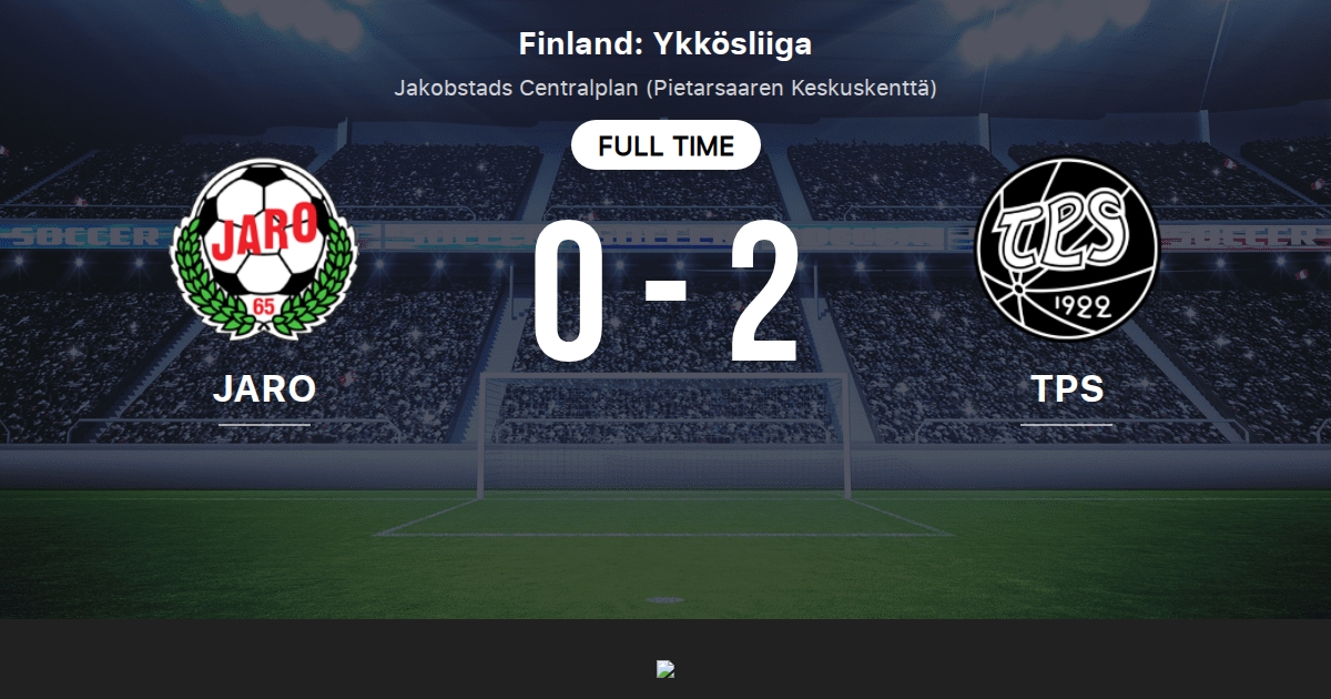 Jaro Vs Tps Live Score Stream And H2h Results 07 24 21 Preview Match Jaro Vs Tps Team Start Time Tribuna Com